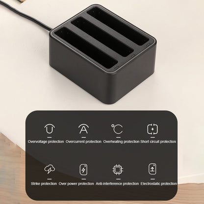 For Insta360 X4 Tri-Slot Batteries Fast Charger (Black) by buy2fix