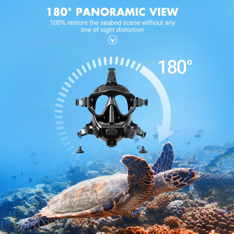 Water Sports Diving Snorkeling Mask Swimming Glasses for GoPro, Insta360, DJI and Other Action Cameras (Black) by buy2fix