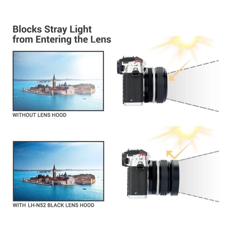 LH-N52 Lens Hood Shade for Nikon Z 28mm F2.8/Z 40mm F2 lens (Black) - Lens Hood by buy2fix | Online Shopping UK | buy2fix