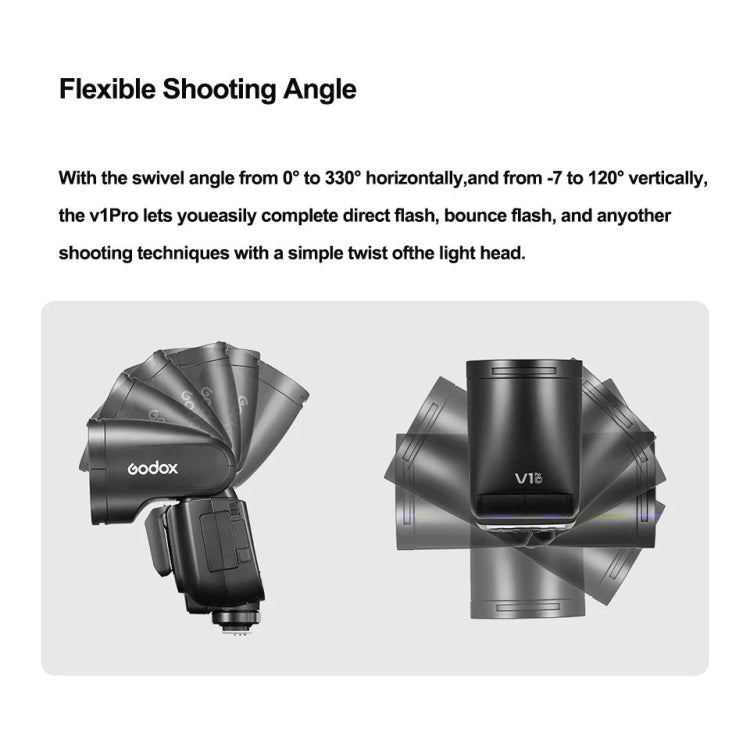 Godox V1Pro TTL Li-ion Round Head Camera Flash Light (Black) - Shoe Mount Flashes by Godox | Online Shopping UK | buy2fix