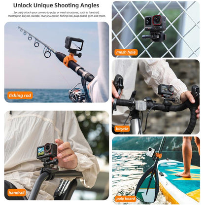 Sunnylife Action Camera Flexible Mount 360 Strap Wrap Band Mount Bike Tube Clip Holder (Black) - Case & Bags by Sunnylife | Online Shopping UK | buy2fix