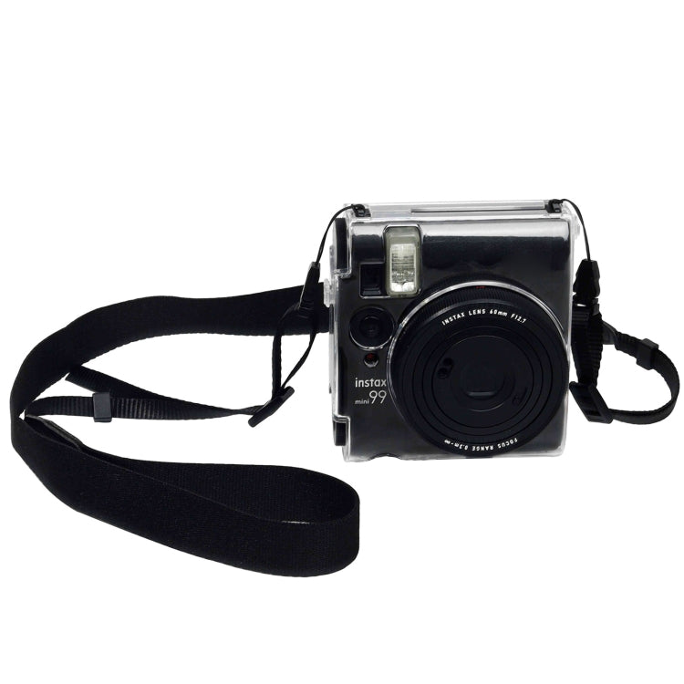 For FUJIFILM Instax mini 99 Crystal Hard Case Camera Bag with Shoulder Strap (Transparent) by buy2fix