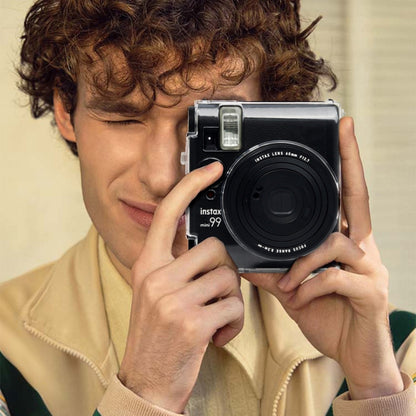 For FUJIFILM Instax mini 99 Crystal Hard Case Camera Bag with Shoulder Strap (Transparent) by buy2fix