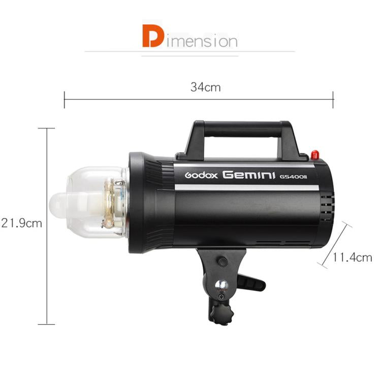 Godox Gemini GS400II Studio Flash Light 400Ws Bowens Mount Strobe Flash (UK Plug) - Shoe Mount Flashes by Godox | Online Shopping UK | buy2fix