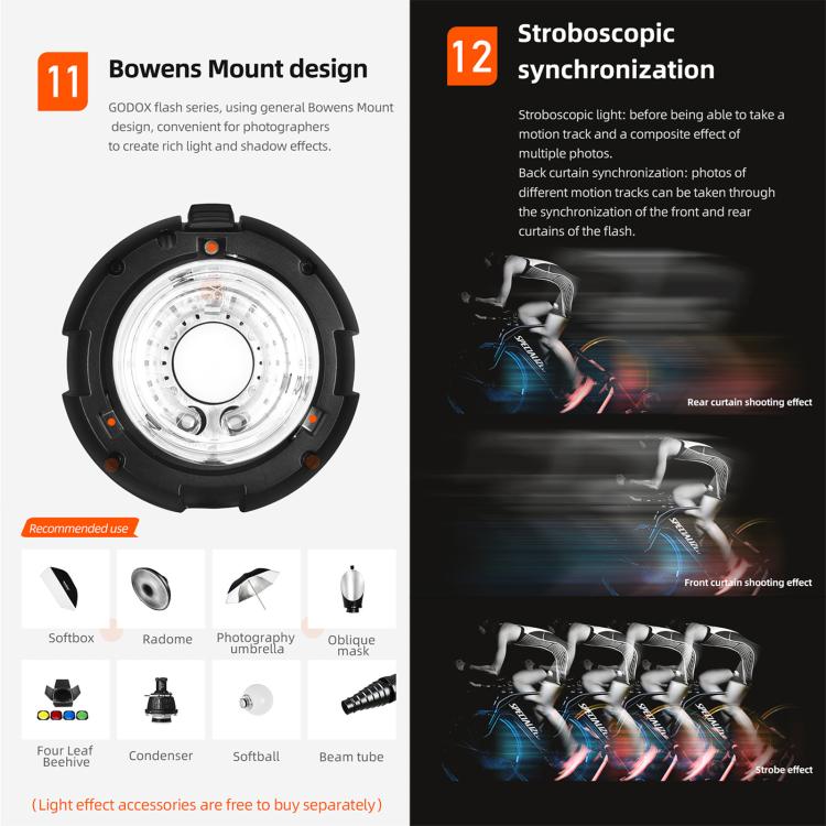 Godox Quicker 600IIM Studio Flash Light 600Ws Bowens Mount Strobe Flash (US Plug) - Shoe Mount Flashes by Godox | Online Shopping UK | buy2fix