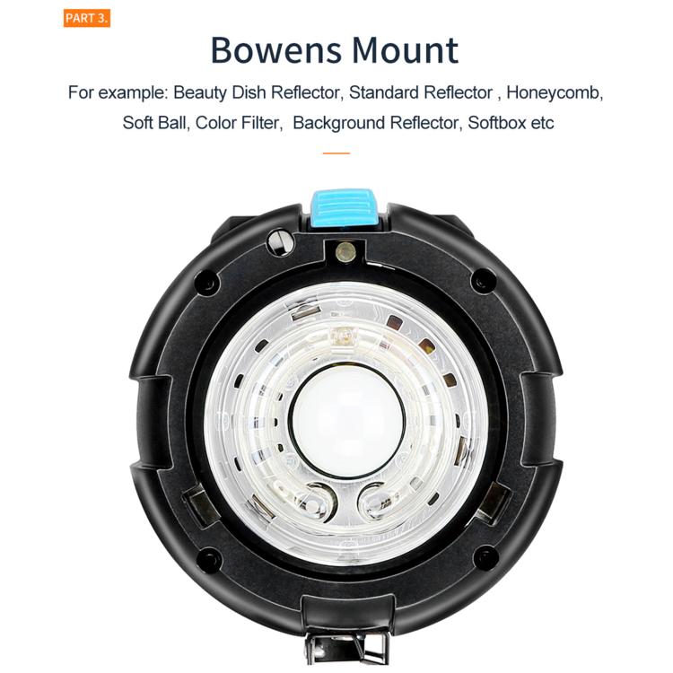 Godox QS600II Strobe Studio Flash Light 600Ws Bowens Mount High Speed Flash (EU Plug) - Shoe Mount Flashes by Godox | Online Shopping UK | buy2fix
