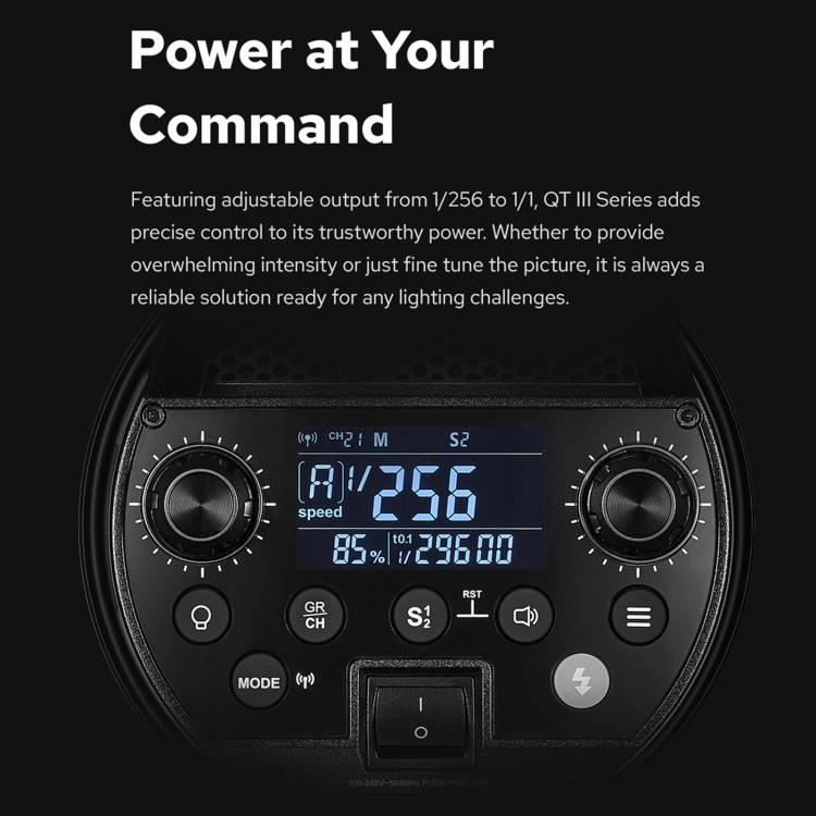 Godox QT1200III Quicker Studio Flash Light 1200Ws Bowens Mount High Speed Flash (AU Plug) - Shoe Mount Flashes by Godox | Online Shopping UK | buy2fix