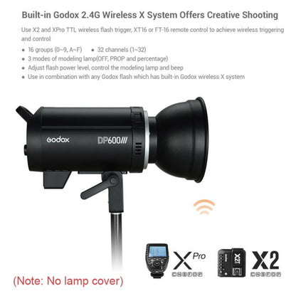 Godox DP400III Studio Flash Photo Light 400Ws 2.4G Wireless X System Bowens Mount Strobe Light, No Lamp Cover (EU Plug) - Shoe Mount Flashes by Godox | Online Shopping UK | buy2fix