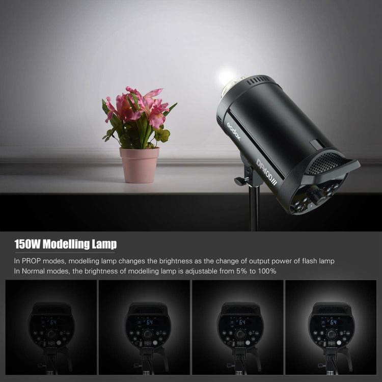 Godox DP400III Studio Flash Photo Light 400Ws 2.4G Wireless X System Bowens Mount Strobe Light, No Lamp Cover (US Plug) - Shoe Mount Flashes by Godox | Online Shopping UK | buy2fix