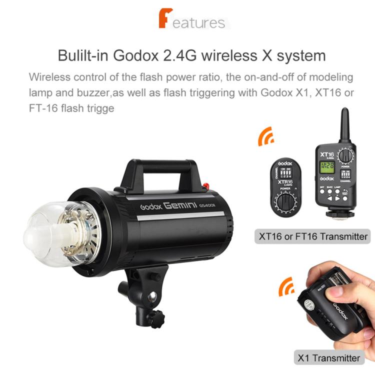 Godox Gemini GS300II Studio Flash Light 300Ws Bowens Mount Strobe Flash (AU Plug) - Shoe Mount Flashes by Godox | Online Shopping UK | buy2fix
