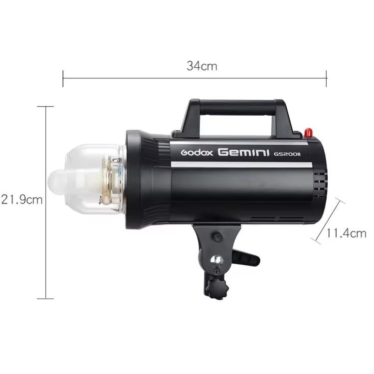 Godox Gemini GS200II Studio Flash Light 200Ws Bowens Mount Strobe Flash (EU Plug) - Shoe Mount Flashes by Godox | Online Shopping UK | buy2fix