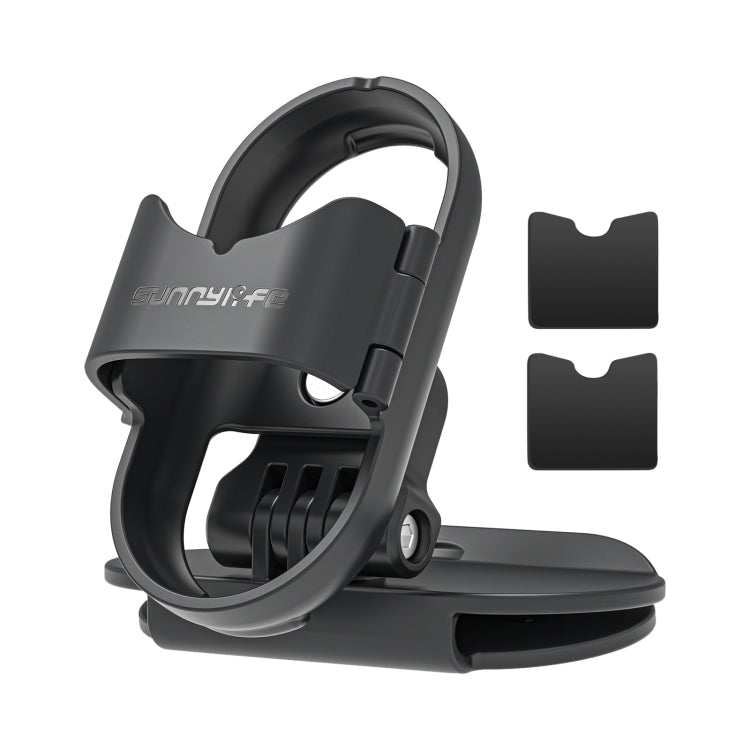 For Insta360 GO3 / GO 3S Sunnylife Baseball Hat Clip Mount Baseball Cap Clamp Quick Release Mount Camera POV Vlog Holder (Black) by Sunnylife