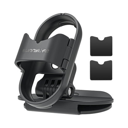 For Insta360 GO3 / GO 3S Sunnylife Baseball Hat Clip Mount Baseball Cap Clamp Quick Release Mount Camera POV Vlog Holder (Black) by Sunnylife