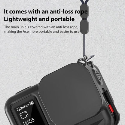 For Insta360 Ace Pro Silicone Protective Case with Wrist Strap & Lens Cover (Black) - Case & Bags by buy2fix | Online Shopping UK | buy2fix