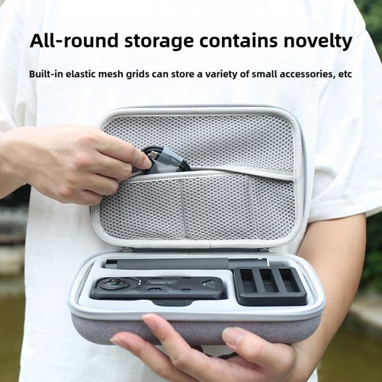 For Insta360 X4 / X5 Carrying Case Portable Storage Bag, Size: 24.2 x 16 x 6.3cm (Grey) - Case & Bags by buy2fix | Online Shopping UK | buy2fix