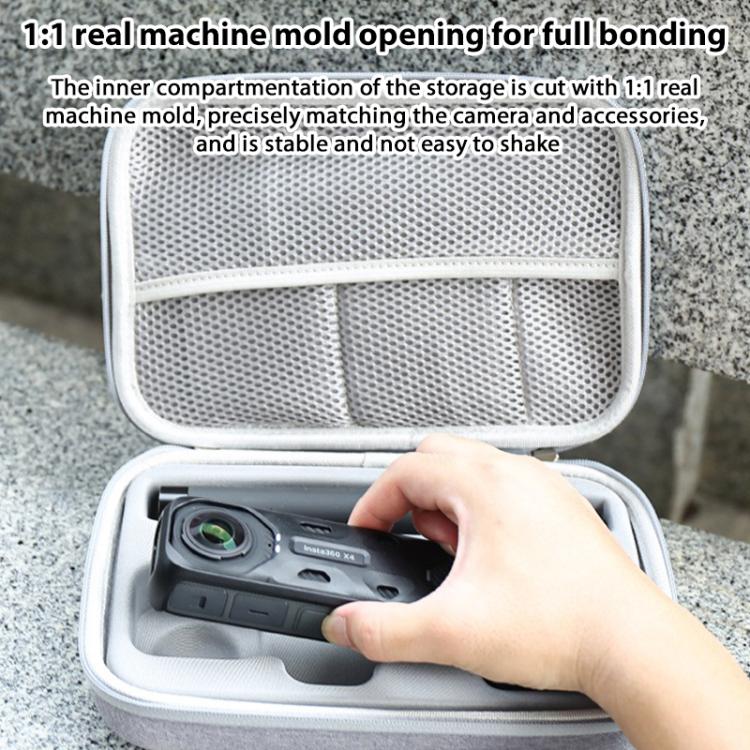 For Insta360 X4 / X5 Carrying Case Portable Storage Bag, Size: 24.2 x 16 x 6.3cm (Grey) - Case & Bags by buy2fix | Online Shopping UK | buy2fix