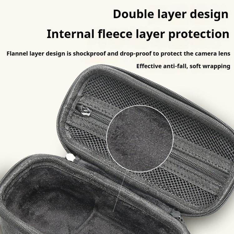 For Insta360 X4 / X5 Body Carrying Case Portable Storage Bag, Size: 16 x 8.1 x 6.6cm (Grey) - Case & Bags by buy2fix | Online Shopping UK | buy2fix