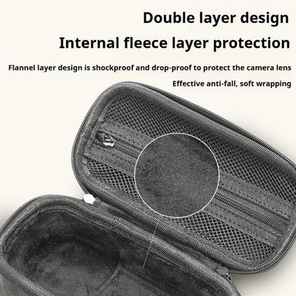 For Insta360 X4 / X5 Body Carrying Case Portable Storage Bag, Size: 16 x 8.1 x 6.6cm (Grey) - Case & Bags by buy2fix | Online Shopping UK | buy2fix