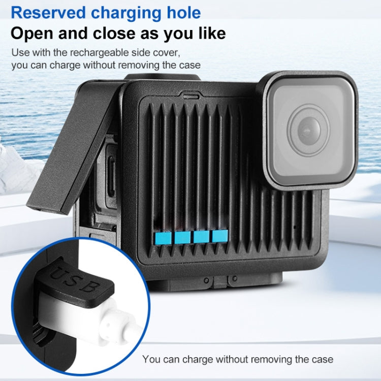 For GoPro HERO 2024 Silicone Protective Case with Wrist Strap & Lens Cover (Black) by buy2fix