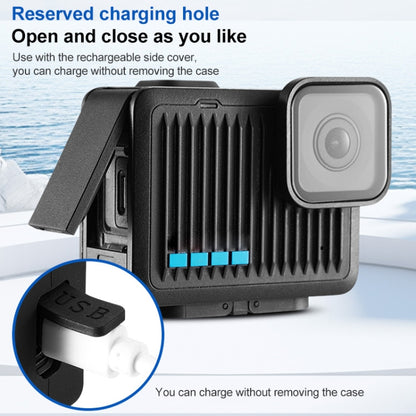 For GoPro HERO 2024 Silicone Protective Case with Wrist Strap & Lens Cover (Black) by buy2fix