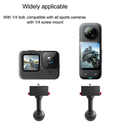 25mm Headball Metal Quick Release Base Adapter for GoPro, Insta360, DJI and Other Action Cameras (Black) by buy2fix