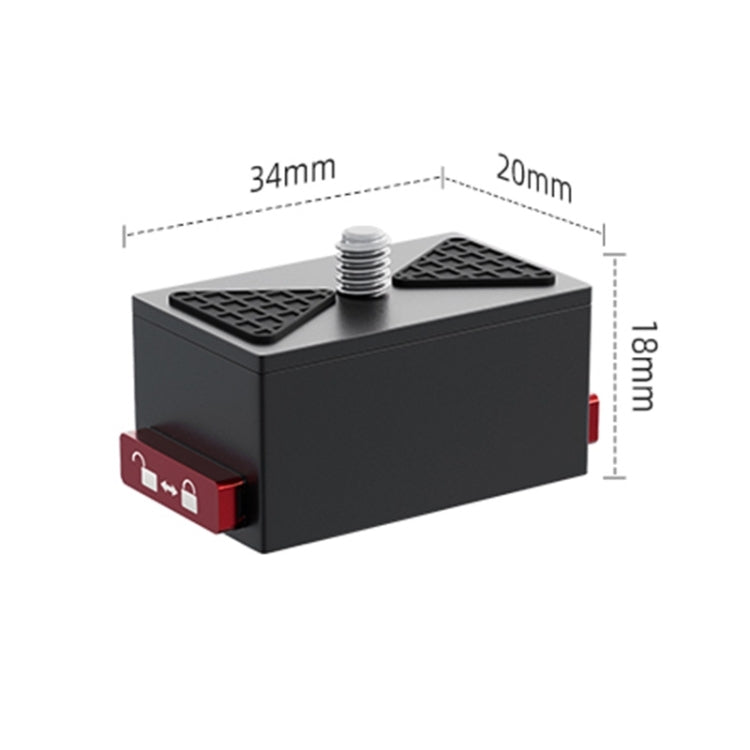 Metal Quick Release Base Adapter for GoPro, Insta360, DJI and Other Action Cameras (Black) by buy2fix