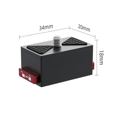 Metal Quick Release Base Adapter for GoPro, Insta360, DJI and Other Action Cameras (Black) by buy2fix