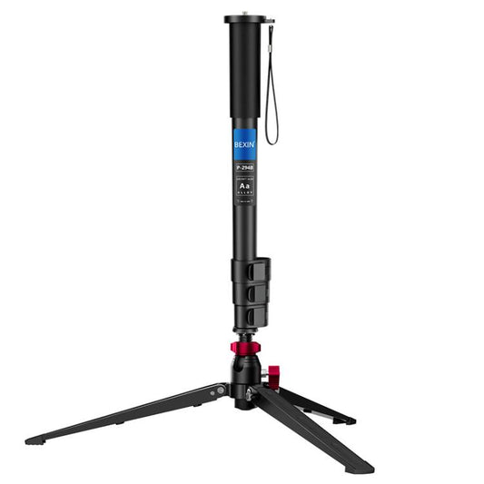 BEXIN P294B Portable Travel Outdoor DSLR Camera Aluminum Alloy Monopod Holder (Black) - Monopods by BEXIN | Online Shopping UK | buy2fix