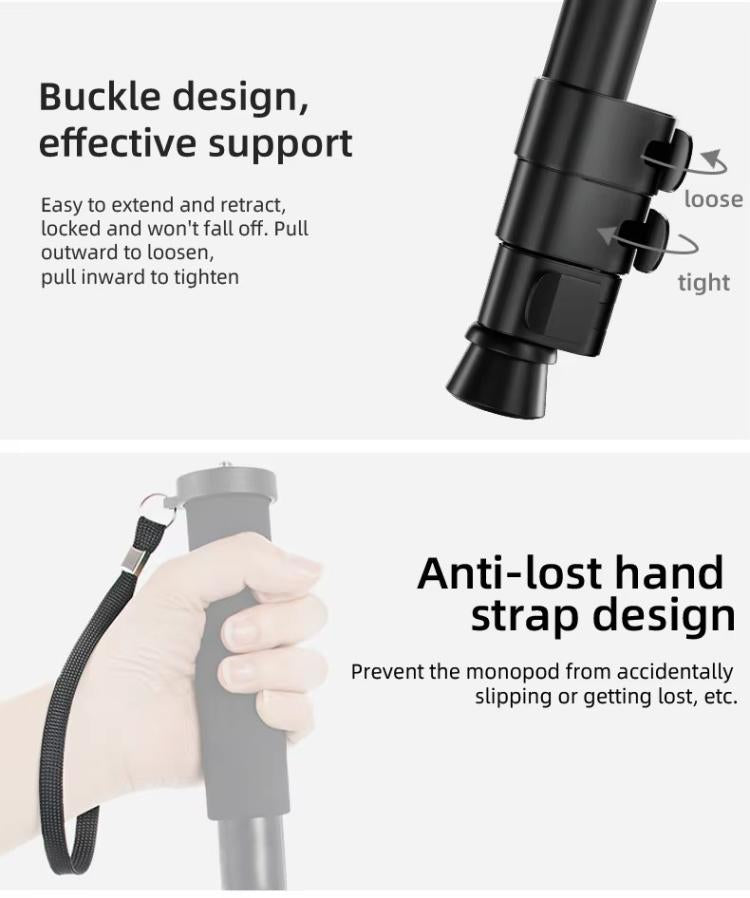 BEXIN P294B Portable Travel Outdoor DSLR Camera Aluminum Alloy Monopod Holder (Black) - Monopods by BEXIN | Online Shopping UK | buy2fix