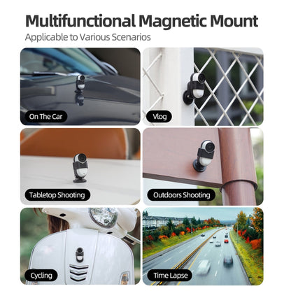 For Insta360 GO 3S / GO 3 Sunnylife Camera Strap Magnetic Mount Drone Mount Silicone Wristband Backpack Stripe (Black) by Sunnylife