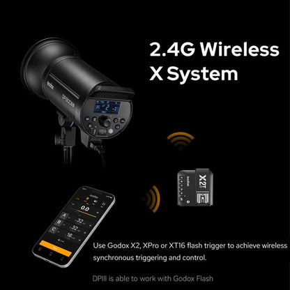 Godox DP1000III-V Studio Flash Photo Light 1000Ws 2.4G Wireless X System Bowens Mount Light (UK Plug) - Shoe Mount Flashes by Godox | Online Shopping UK | buy2fix