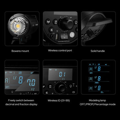 Godox DP800III-V Studio Flash Photo Light 800Ws 2.4G Wireless X System Bowens Mount Light (US Plug) - Shoe Mount Flashes by Godox | Online Shopping UK | buy2fix