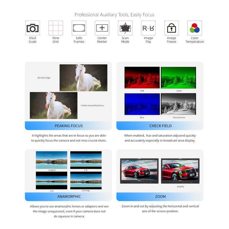SEETEC P238-9HSD 23.8 inch 3G-SDI 4K HDMI Pro Broadcast LCD Monitor IPS Full HD 1920x1080 Monitor (UK Plug) - On-camera Monitors by SEETEC | Online Shopping UK | buy2fix