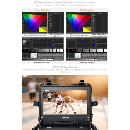 SEETEC WPC215 21.5 inch 1000nit High Bright Portable Carry-on Director Monitor Full HD 1920x1080 Monitor (US Plug) - On-camera Monitors by SEETEC | Online Shopping UK | buy2fix