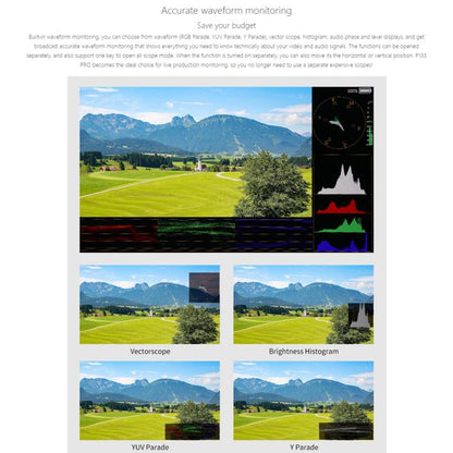 SEETEC P133 PRO 13.3 inch 1000nit High Bright Broadcast Monitor Full HD 1920x1080 Monitor (EU Plug) - On-camera Monitors by SEETEC | Online Shopping UK | buy2fix