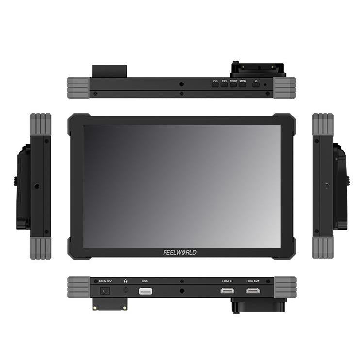 FEELWORLD T10 10.1 inch Aluminium DSLR Camera Field Monitor Touch Screen 4K HDMI Monitor (Black) - On-camera Monitors by FEELWORLD | Online Shopping UK | buy2fix