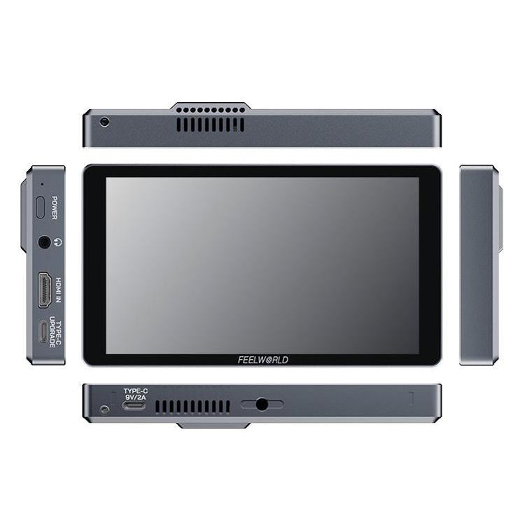FEELWORLD P6XL 6.0 inch Aluminium Built-in Battery DSLR Camera Field Monitor Touch Screen 4K HDMI High Brightness 1200nit Monitor (Black) - On-camera Monitors by FEELWORLD | Online Shopping UK | buy2fix