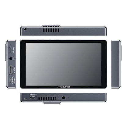 FEELWORLD P6XL 6.0 inch Aluminium Built-in Battery DSLR Camera Field Monitor Touch Screen 4K HDMI High Brightness 1200nit Monitor (Black) - On-camera Monitors by FEELWORLD | Online Shopping UK | buy2fix