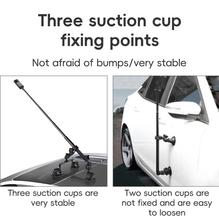 Dual-leg Car Suction Cup Mount with 1/4 inch Screw (Black) by buy2fix