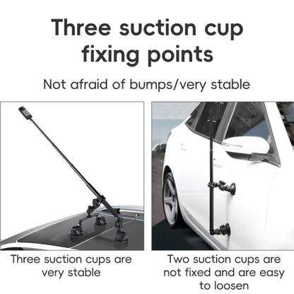 Dual-leg Car Suction Cup Mount with 1/4 inch Screw (Black) by buy2fix