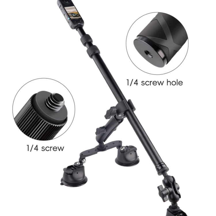 2 x Single-leg Car Suction Cup Mount Crab Clamps Set (Black) by buy2fix