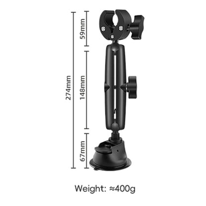 Single-leg Car Suction Cup Mount Crab Clamps (Black) by buy2fix
