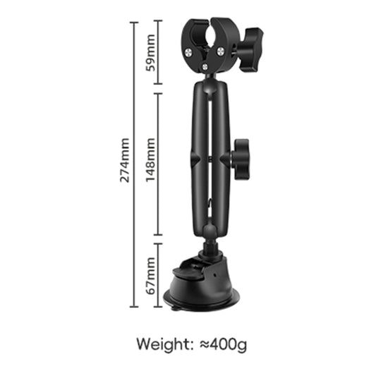Single-leg Car Suction Cup Mount Crab Clamps (Black) by buy2fix