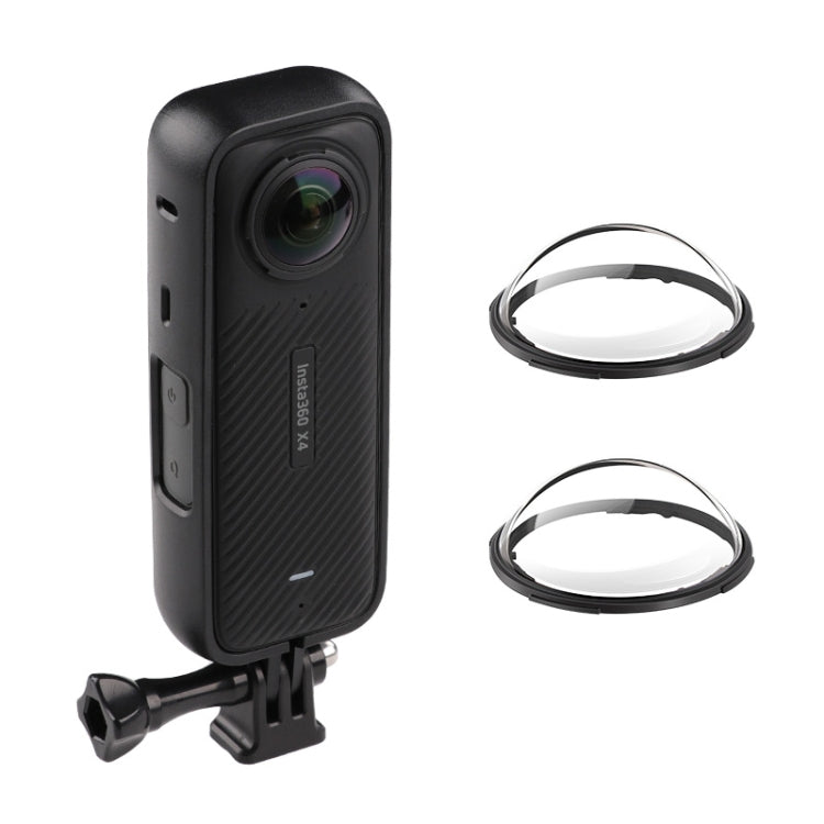 For Insta360 X4 PC Plastic Protective Frame with PC Lens Cover Guard (Black) by buy2fix