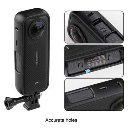 For Insta360 X4 PC Plastic Protective Frame with PC Lens Cover Guard (Black) by buy2fix