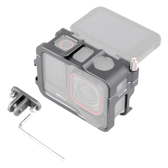 For Insta360 Ace Pro 2 Metal Protective Cage Adapter Frame