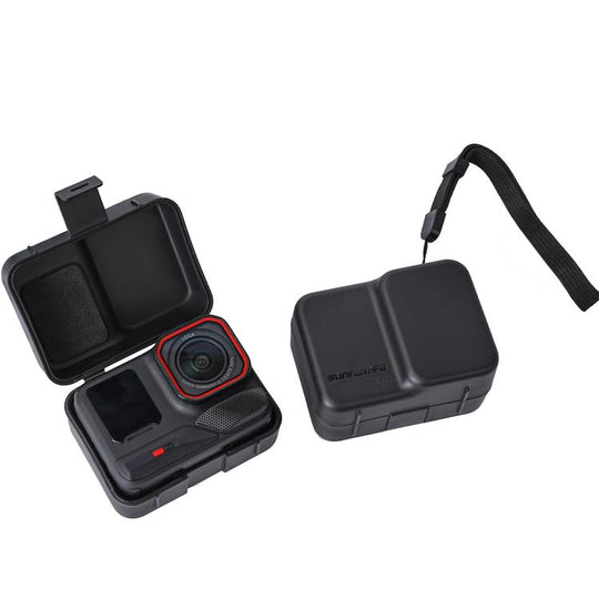 For Insta360 Ace / Ace Pro 2 / 1 Sunnylife Portable Protective Case Shock-proof Dust-proof Storage Box with Lanyard (Black)