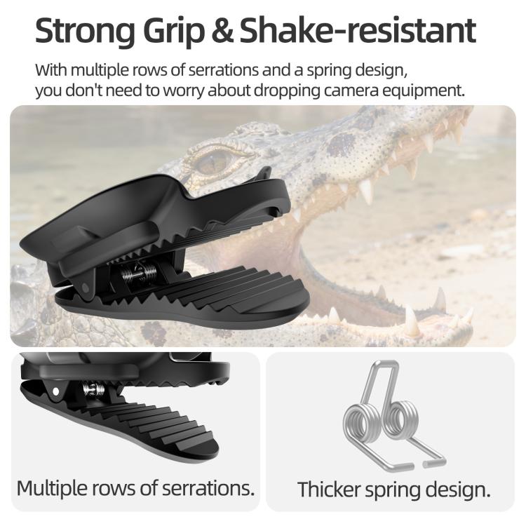 For Insta360 GO Ultra Sunnylife Magnetic Backpack Clip Action Camera Clamp Vertical-Horizontal Mount (Black) - Mount & Holder by Sunnylife | Online Shopping UK | buy2fix