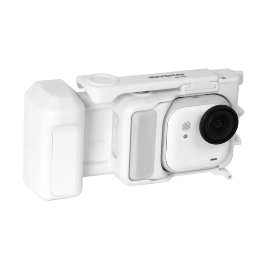 For Insta360 GO Ultra Sunnylife Street Photography Handle Ergonomic Hand Grip Quick Release Shutter Handle (White)