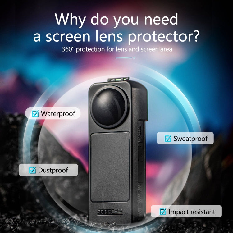 For Insta360 X4 Screen Lens Protective Cover (Black) - Mount & Holder by STARTRC | Online Shopping UK | buy2fix